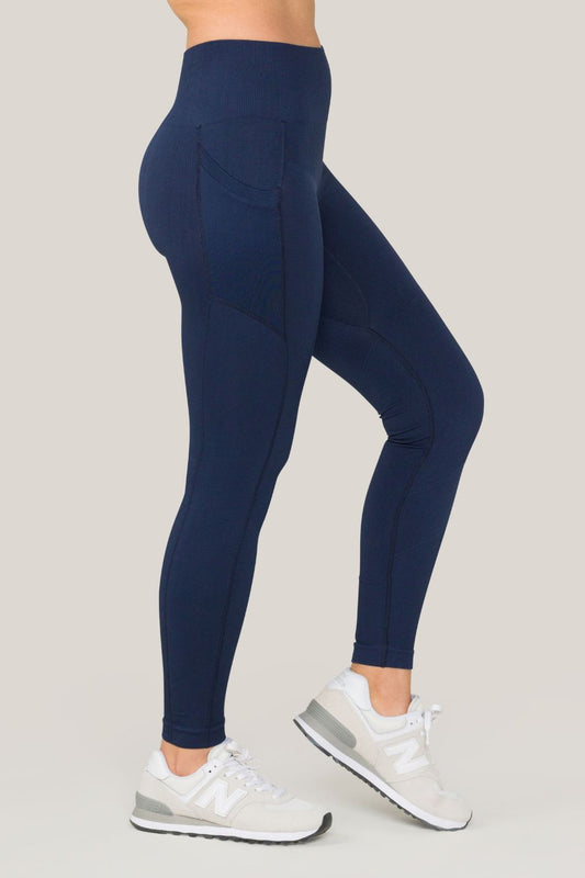 Alala women's seamless leggings with pockets in navy