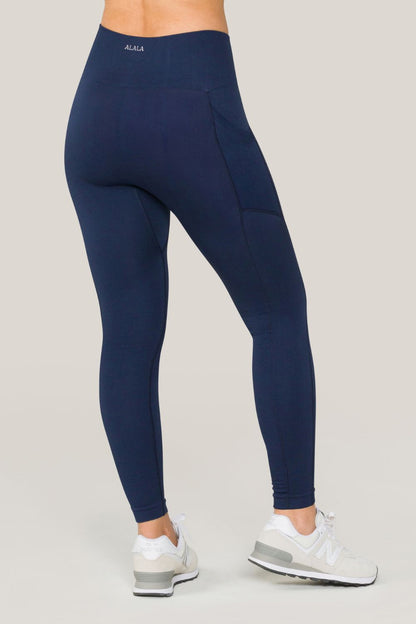 Alala women's seamless leggings with pockets in navy