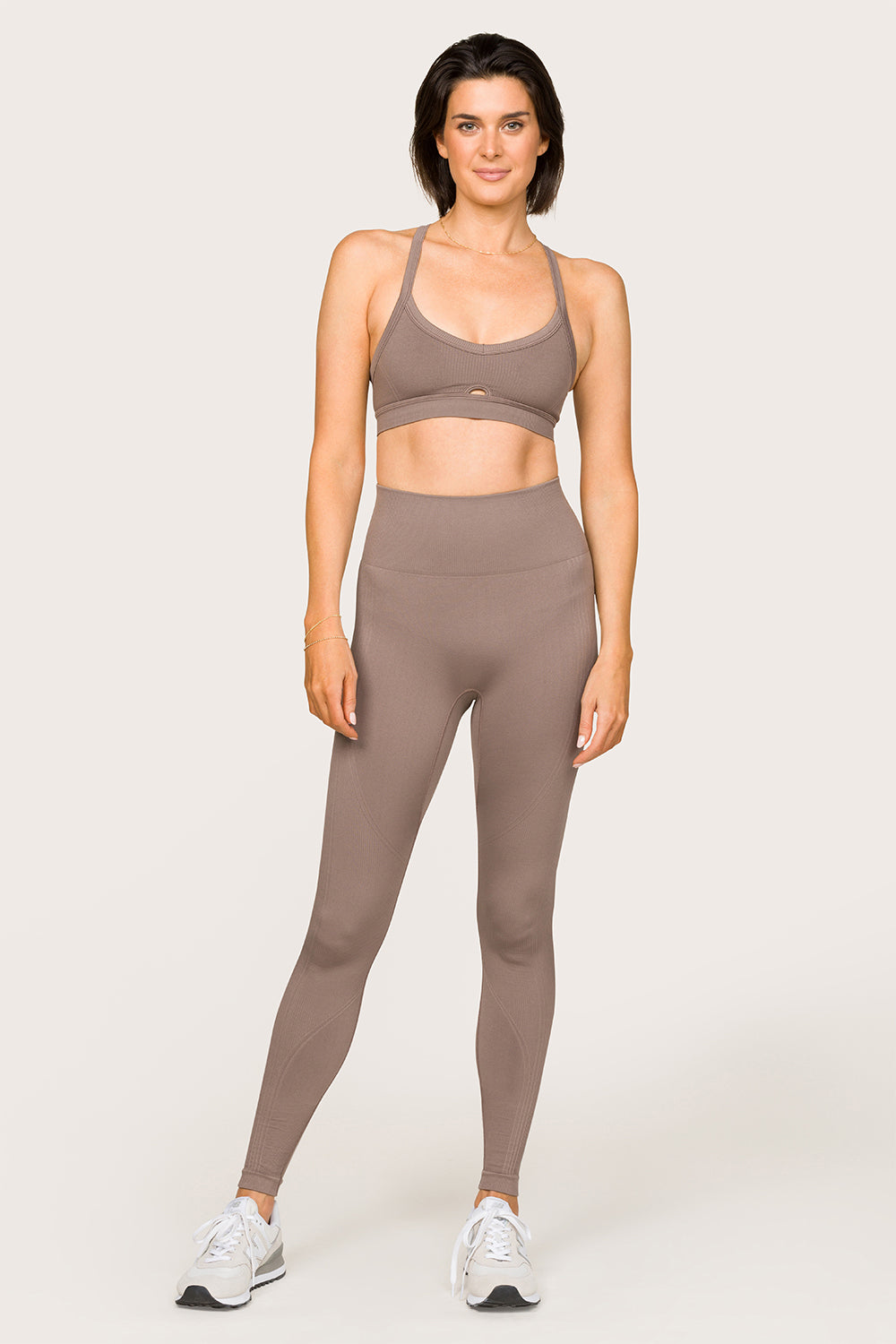 Alala women's seamless leggings in light brown