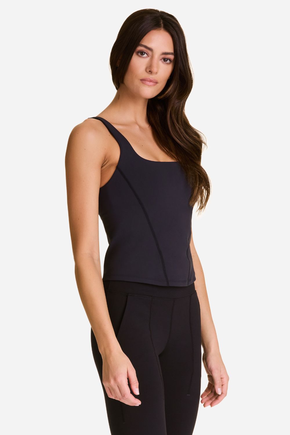 Alala women's black square neck tank top