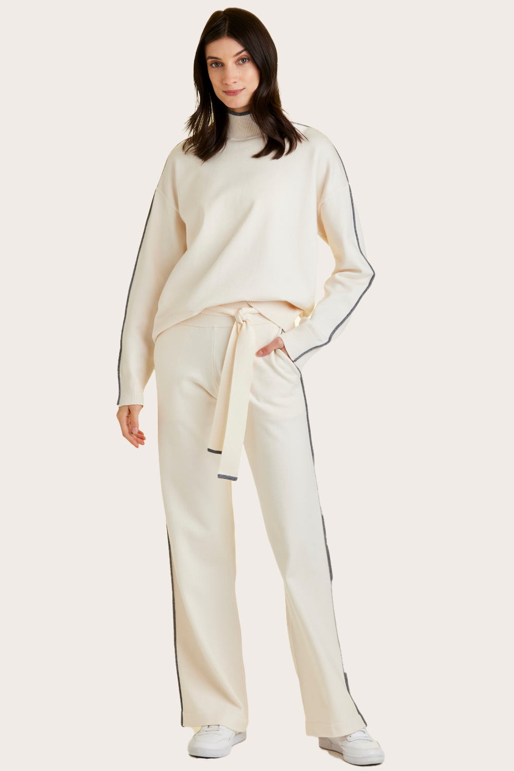 Framed Knit Mock Neck