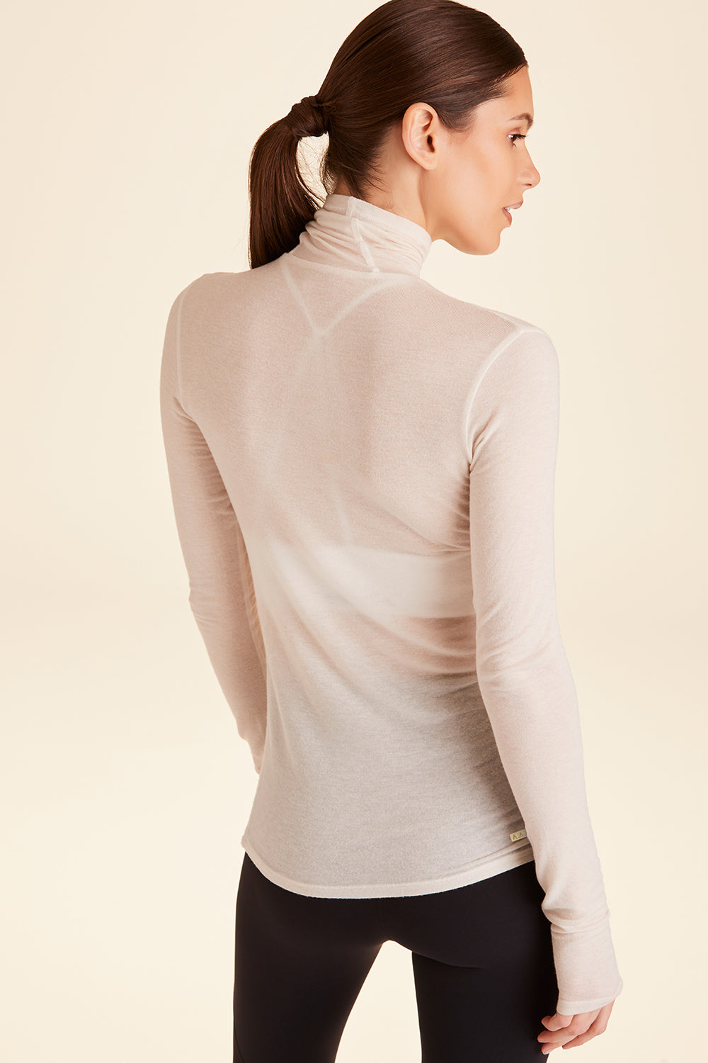 Alala Washable Cashmere Turtleneck in Bone