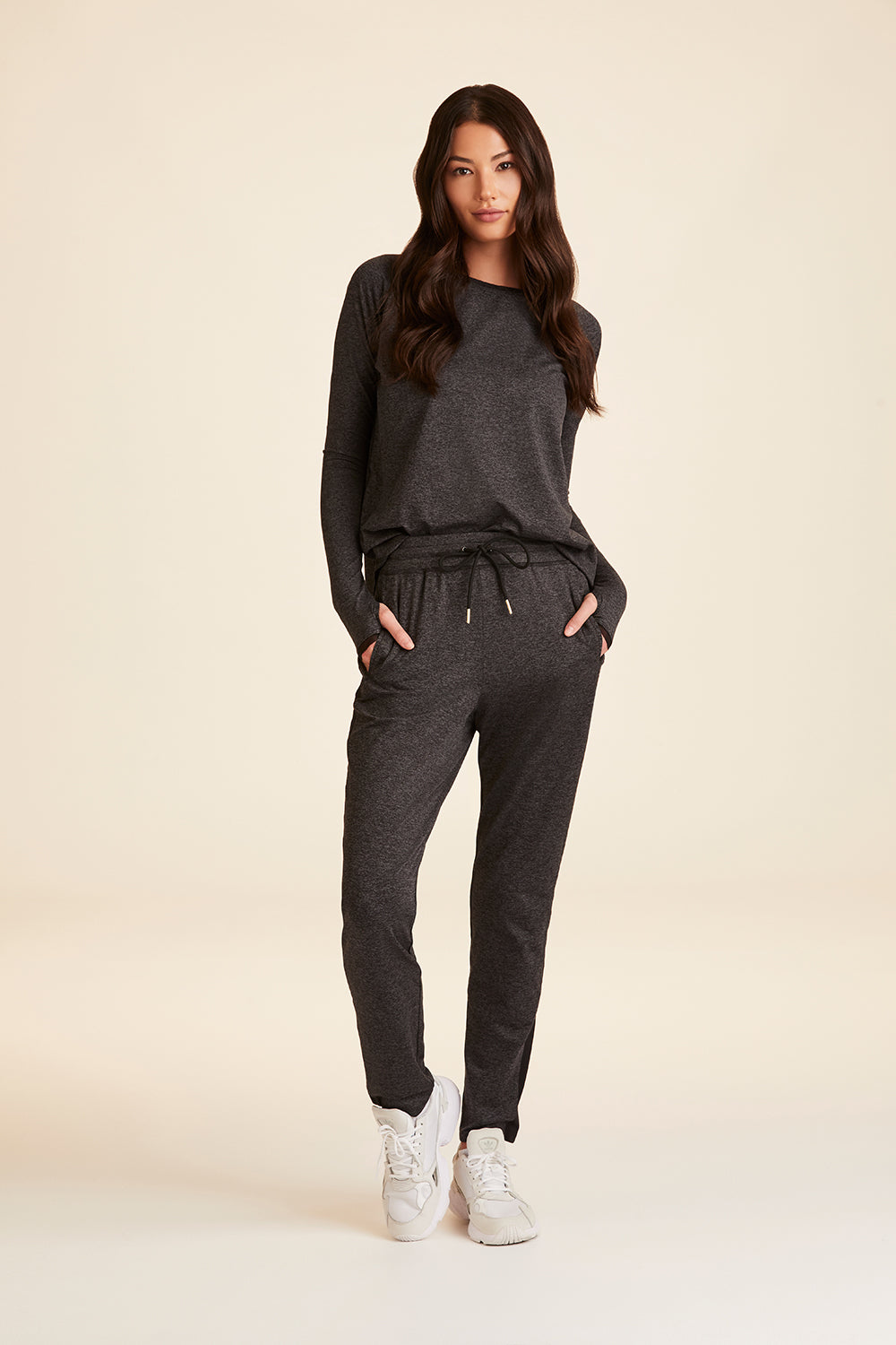 Alala women's Cozy Track Pant in Charcoal