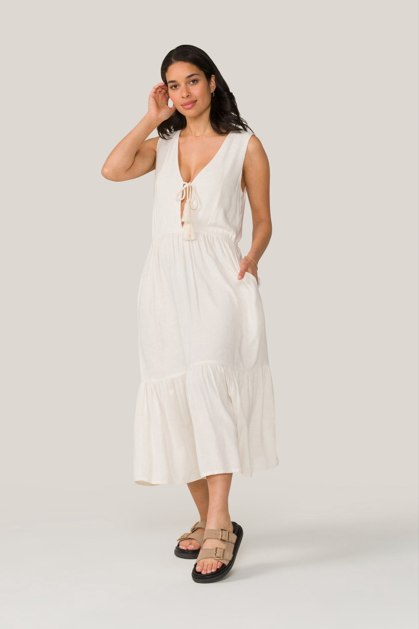 Alala women's linen blend maxi dress