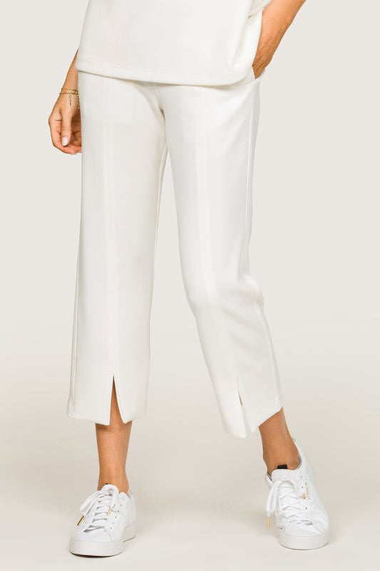 Alala women's soft crop pant in white