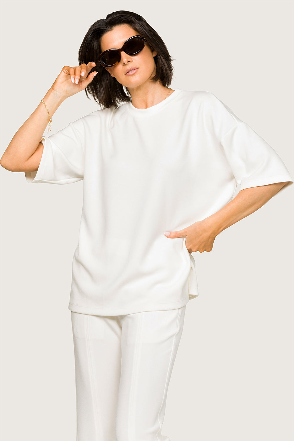 Alala women's soft oversized t-shirt in white