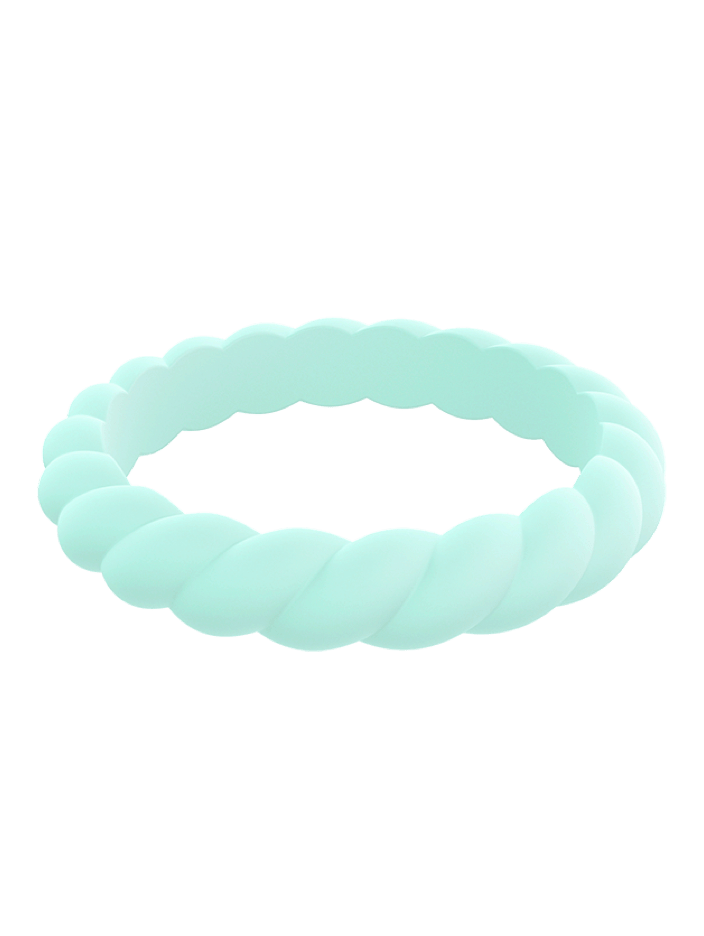 Qalo Stackable Twist Silicone Ring