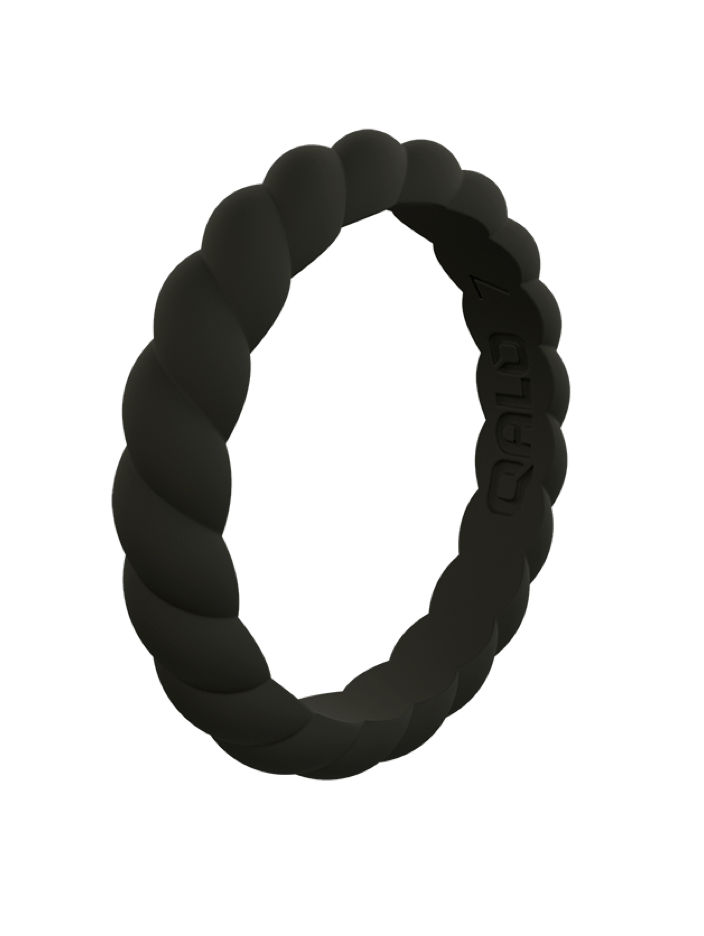 Qalo Stackable Twist Silicone Ring