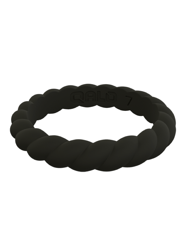 Qalo Stackable Twist Silicone Ring