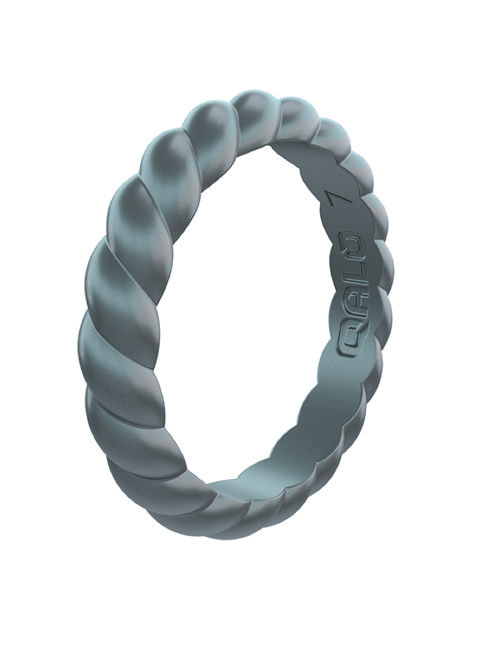 Qalo Stackable Twist Silicone Ring