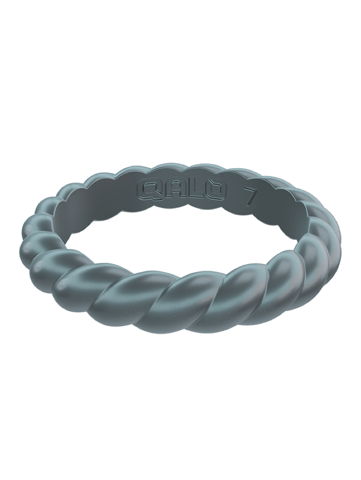 Qalo Stackable Twist Silicone Ring