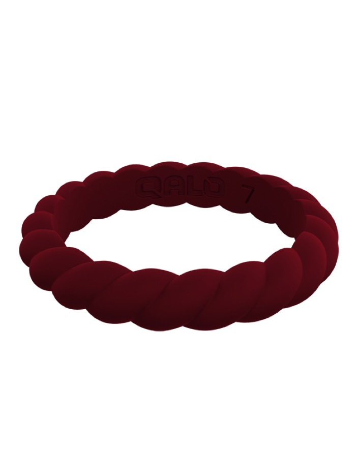 Qalo Stackable Twist Silicone Ring