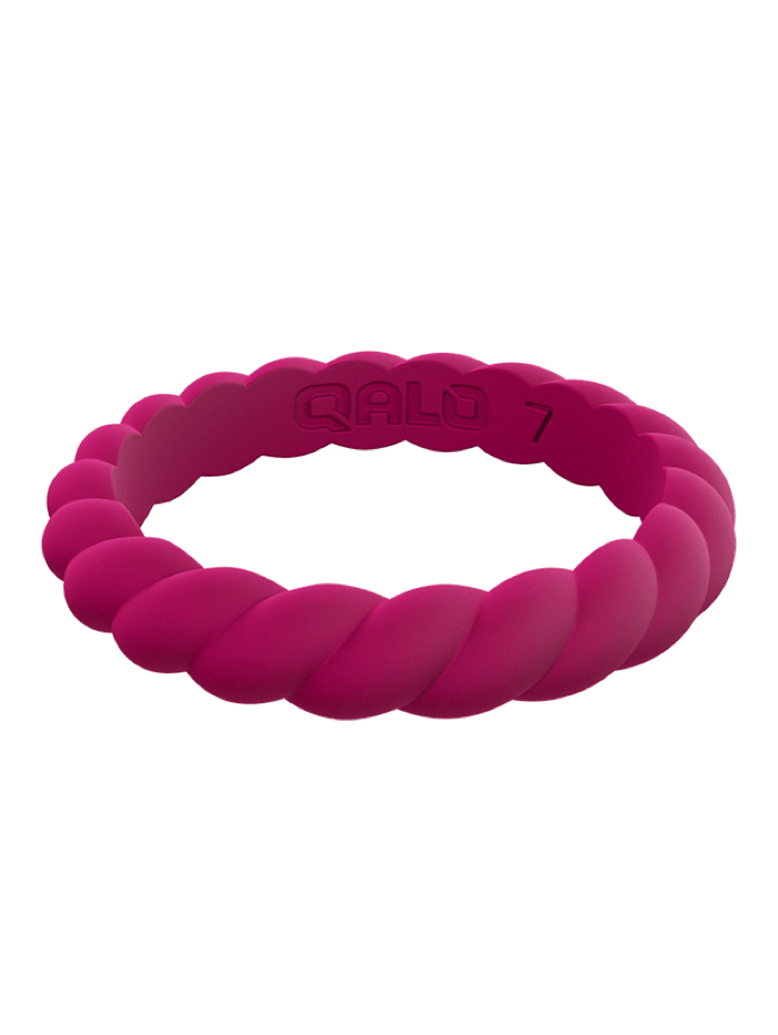 Qalo Stackable Twist Silicone Ring