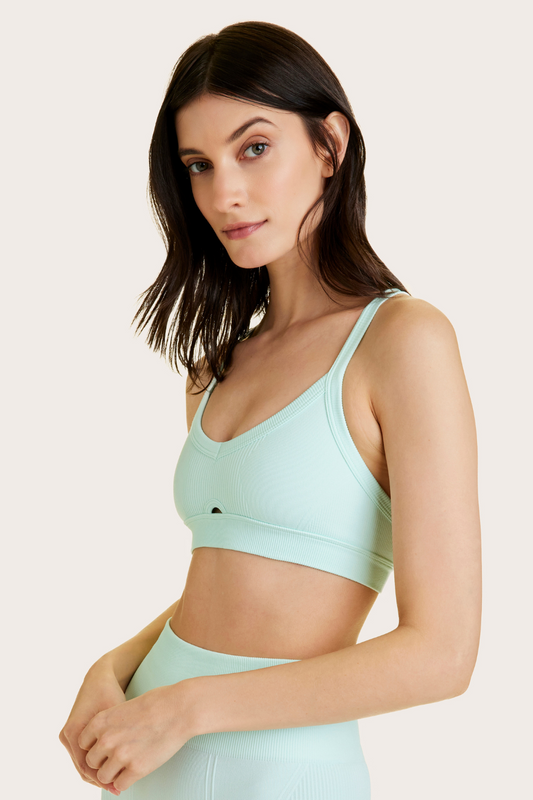 Alala women's Barre cami seamless bra in light green