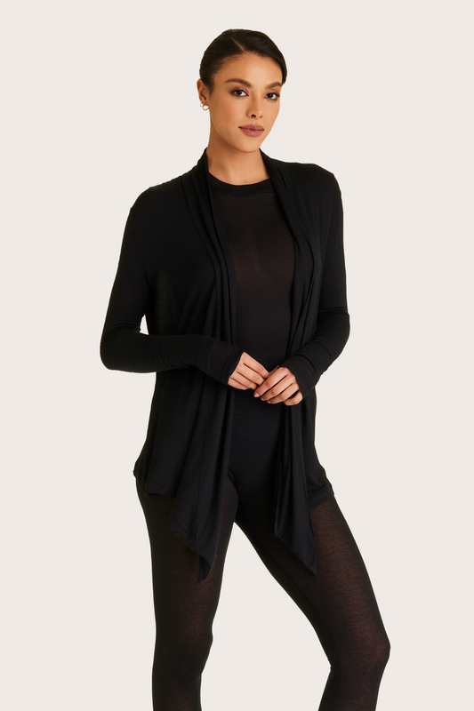 Alala women's cashmere open cardigan in black