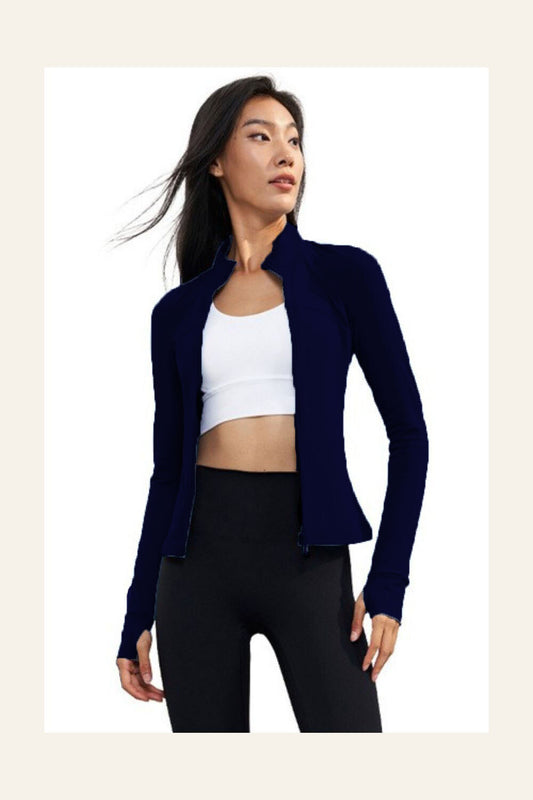 Fitted Jacket - Navy Blue