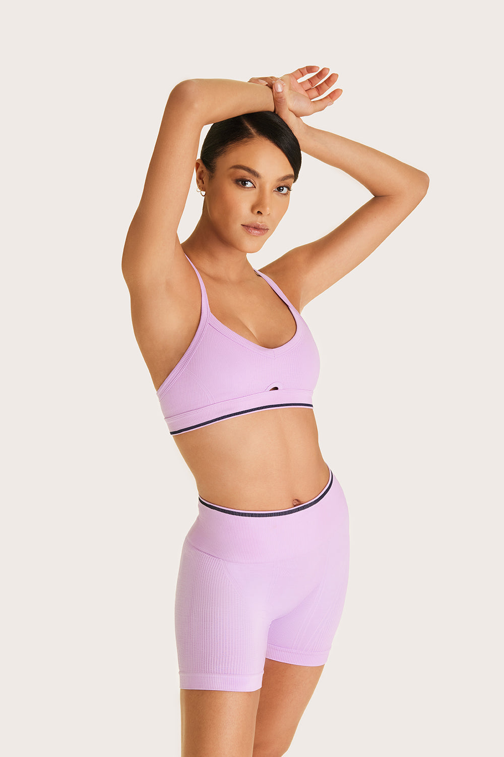 Alala women's Barre cami seamless bra in light purple