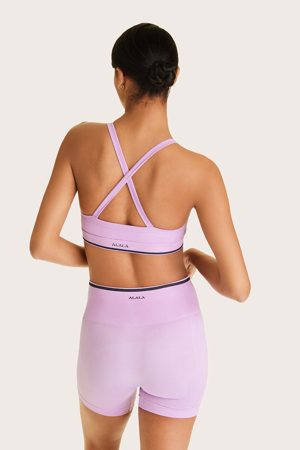 Alala women's Barre cami seamless bra in light purple