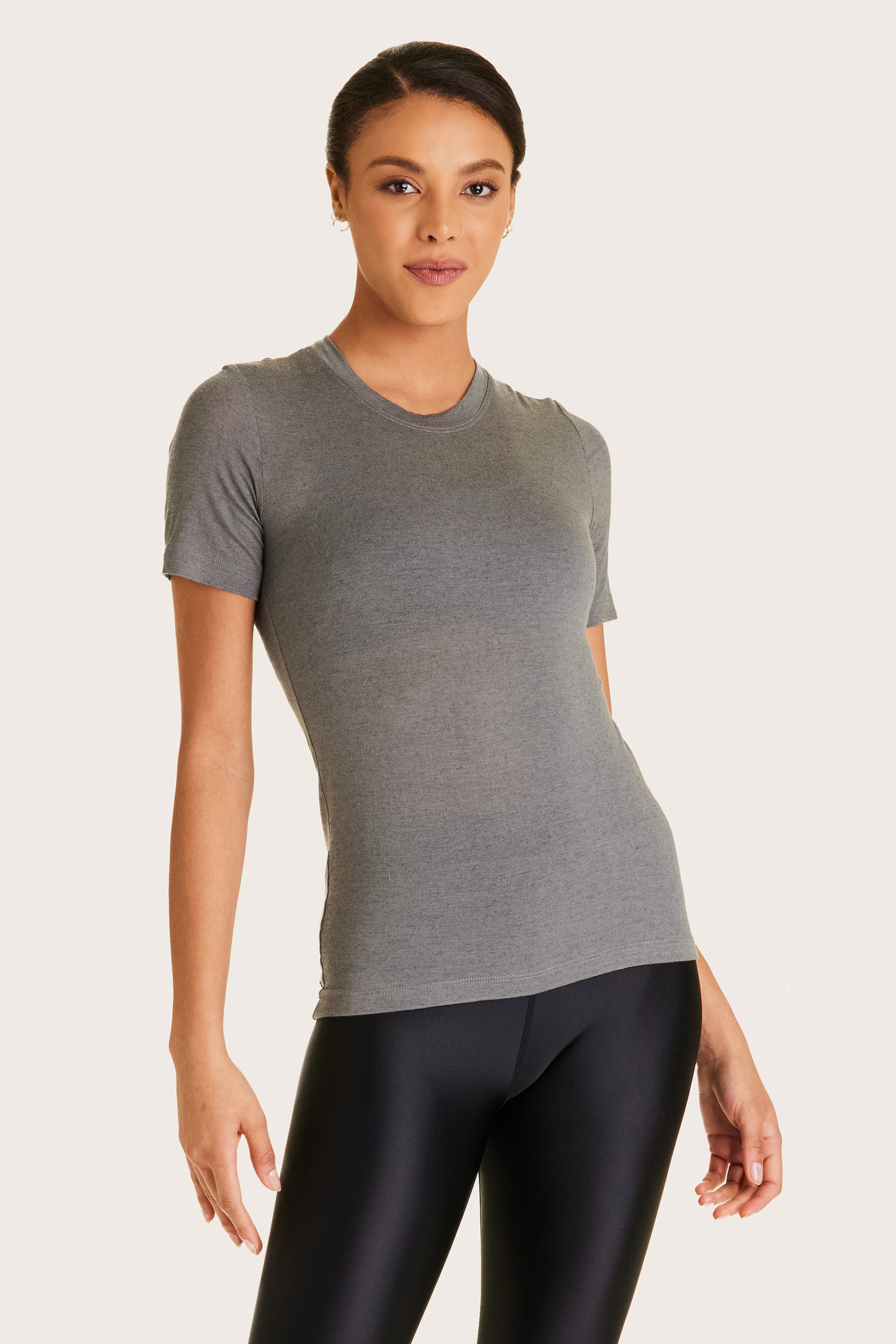 Alala women's Washable Cashmere Tee in grey