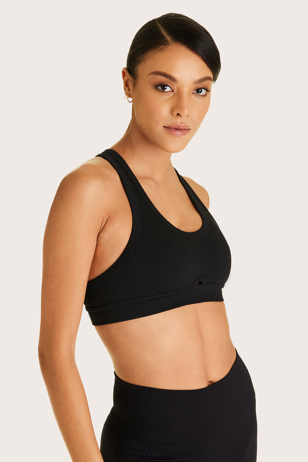 Alala women's seamless racerback bra in black