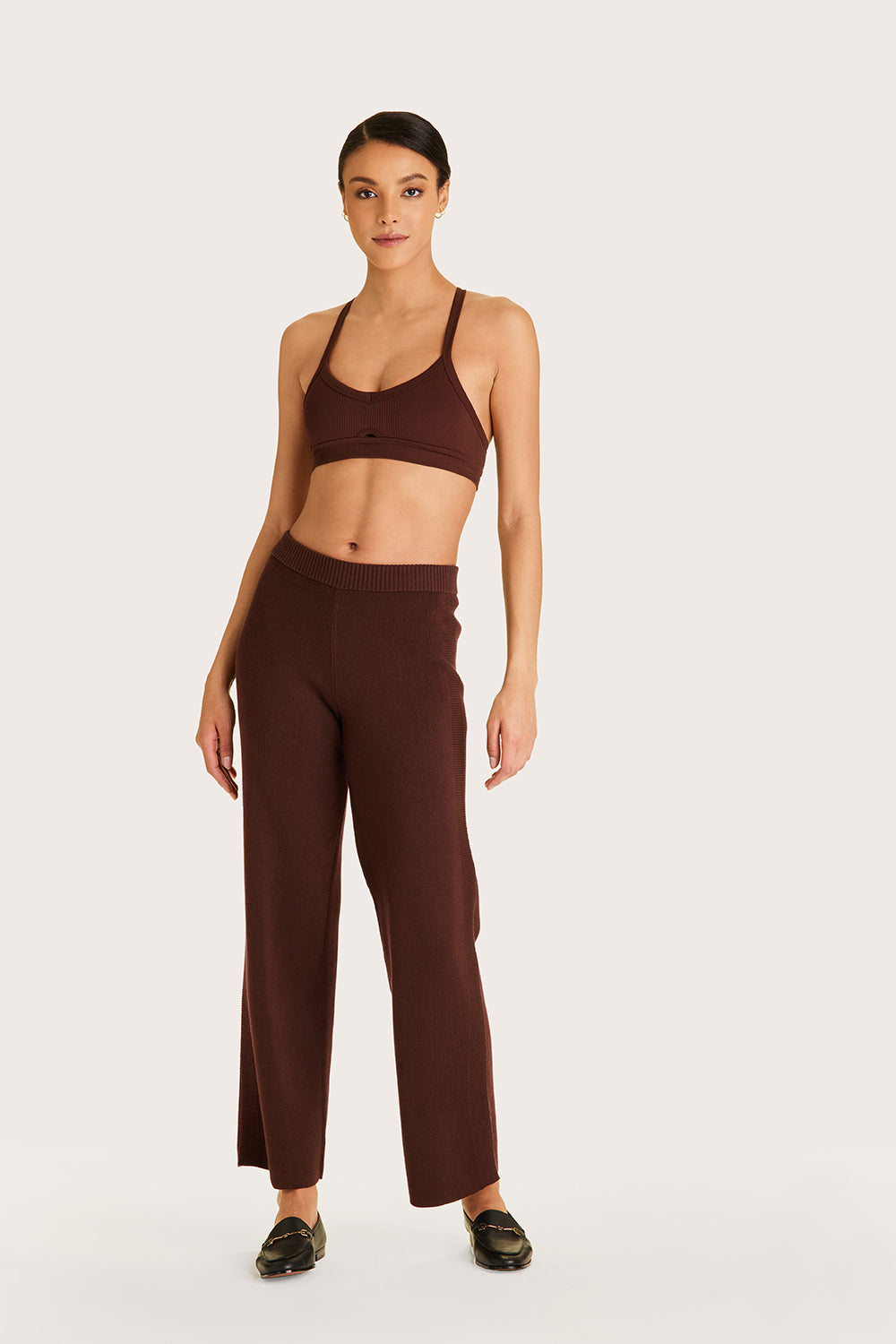 Alala women's knit pant in brown