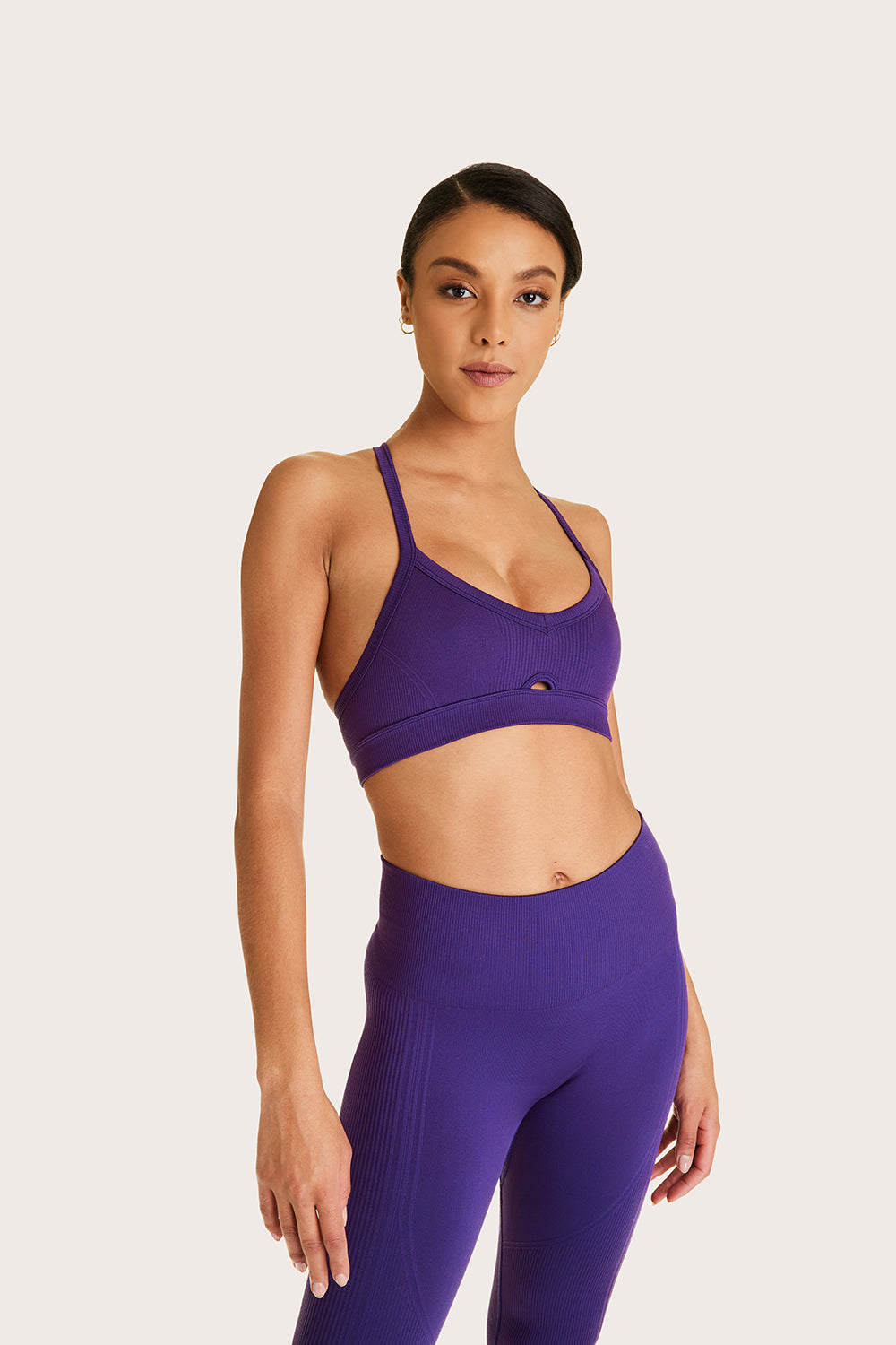 Alala women's Barre cami seamless bra in dark purple