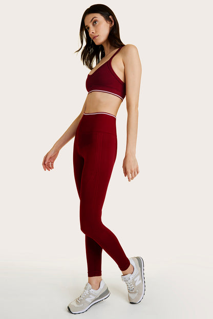Alala women's seamless leggings in dark red