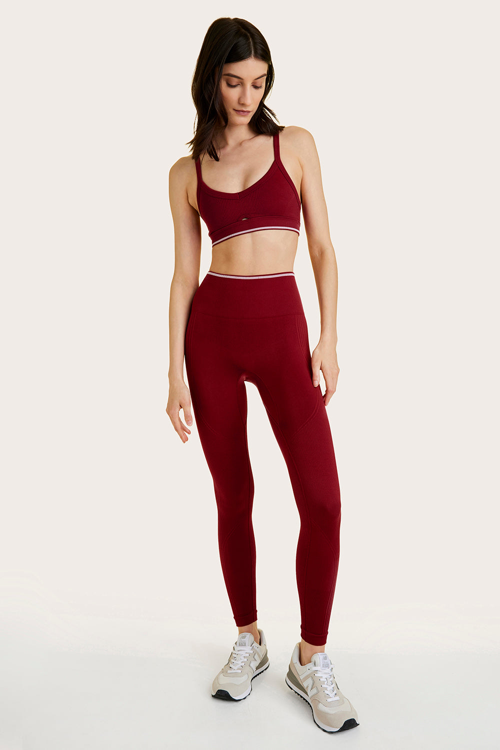 Alala women's seamless leggings in dark red