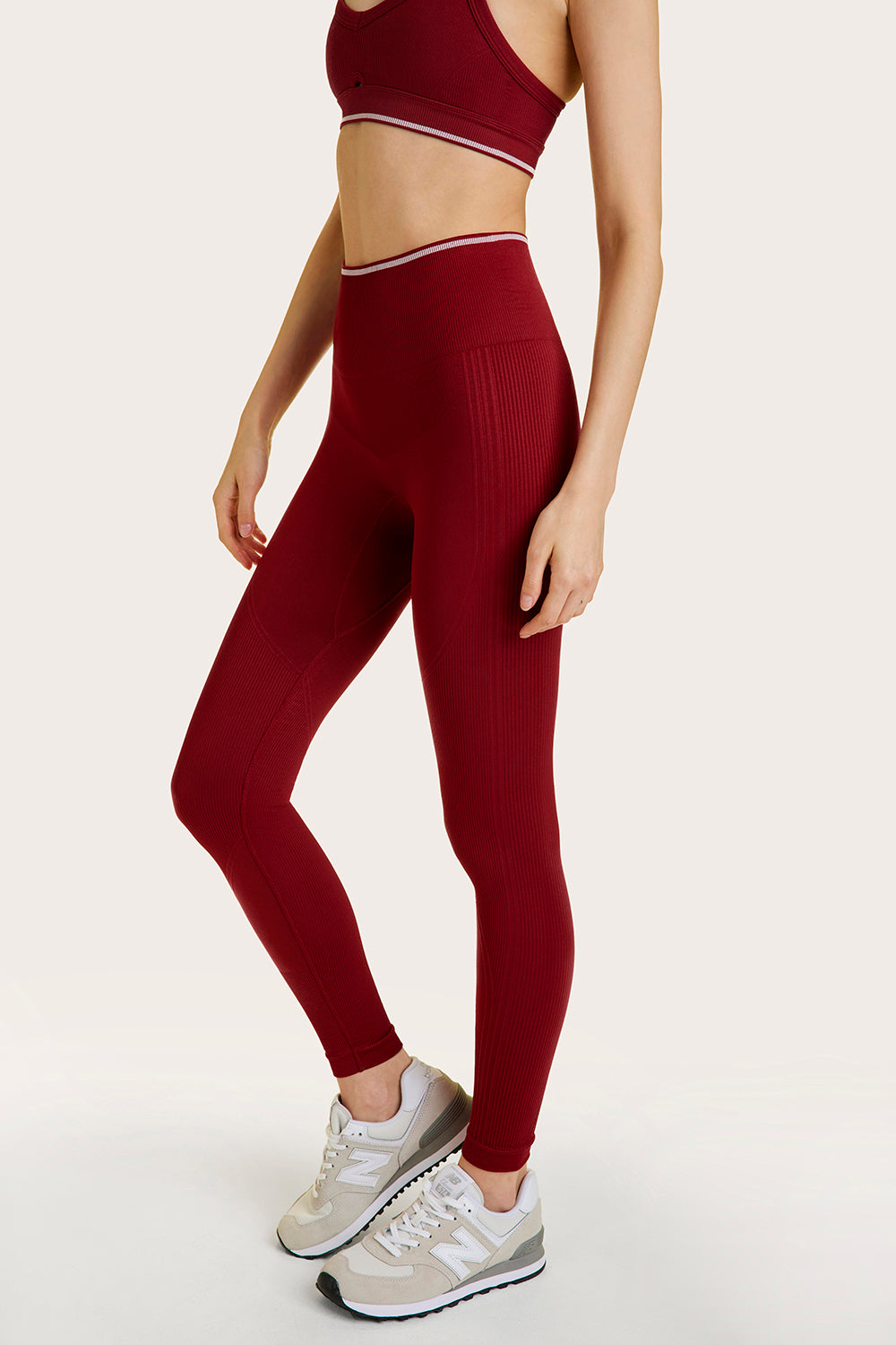 Alala women's seamless leggings in dark red
