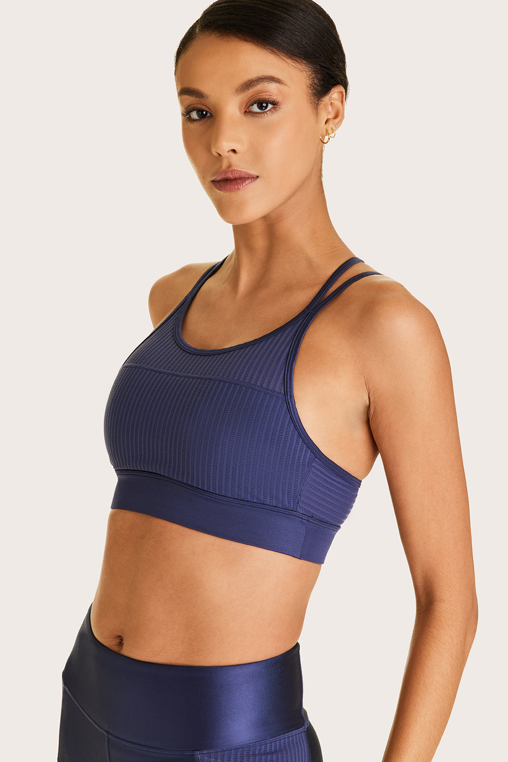 Alala women's mesh sports bra in navy