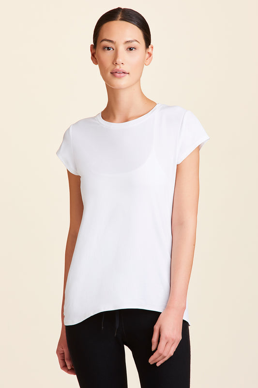 Alala women's tshirt with mesh in white