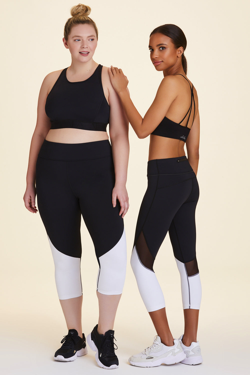 Alala Captain Crop Tight in Black + White