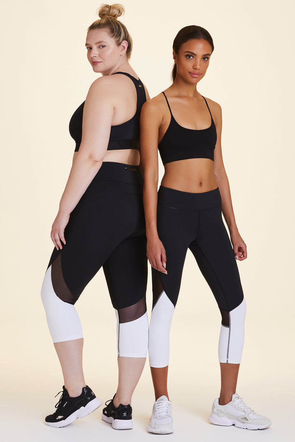 Alala Captain Crop Tight in Black + White