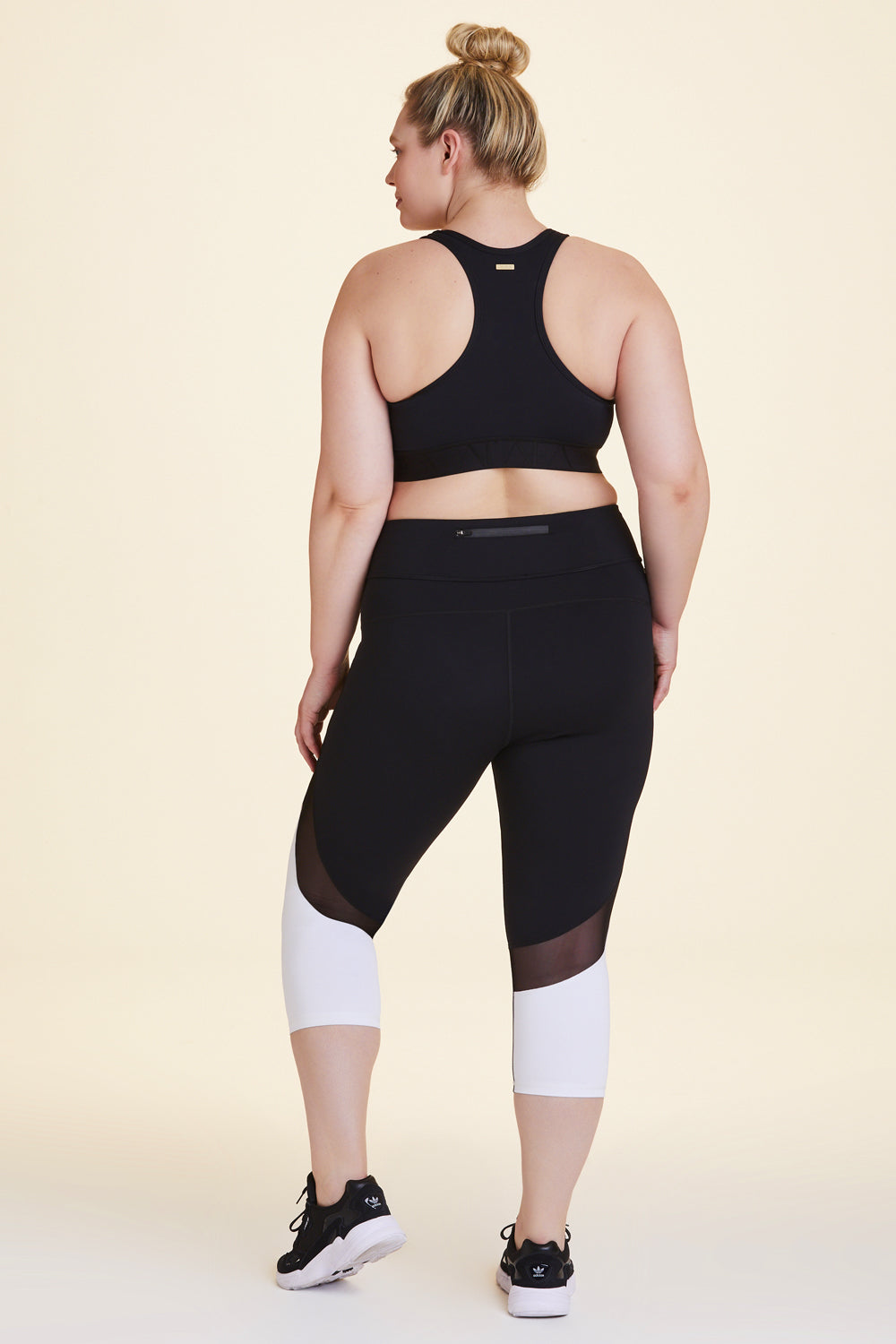 Alala Captain Crop Tight in Black + White