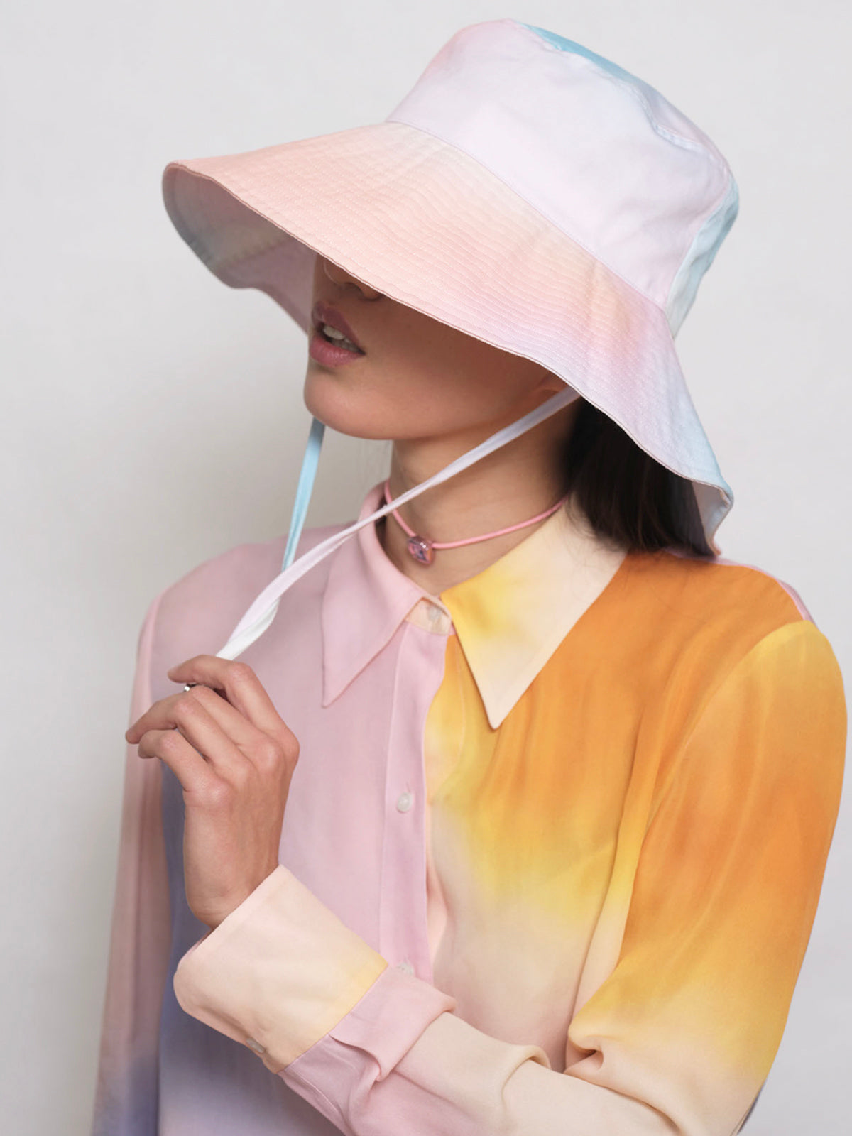 Barriére Ombre Print Sun Hat