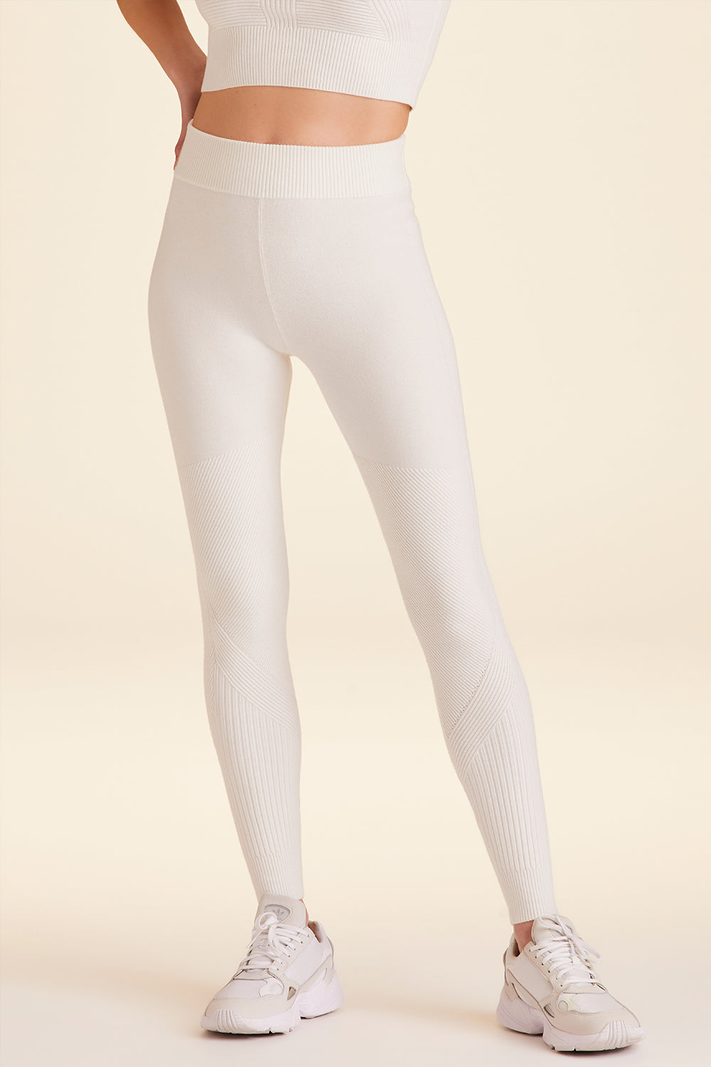 Goddess Cashmere Tight - White Cashmere Leggings