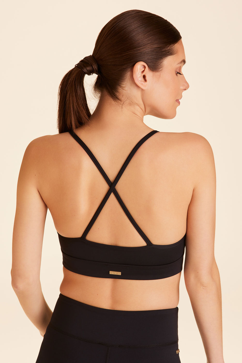 Alala women's tied bow bra in black