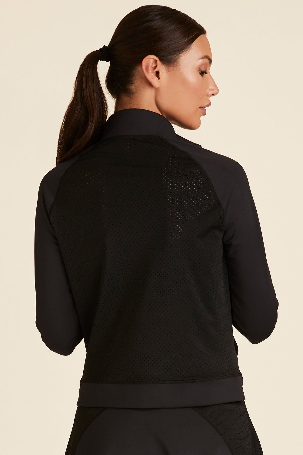 Black tennis jacket for women from Alala activewear