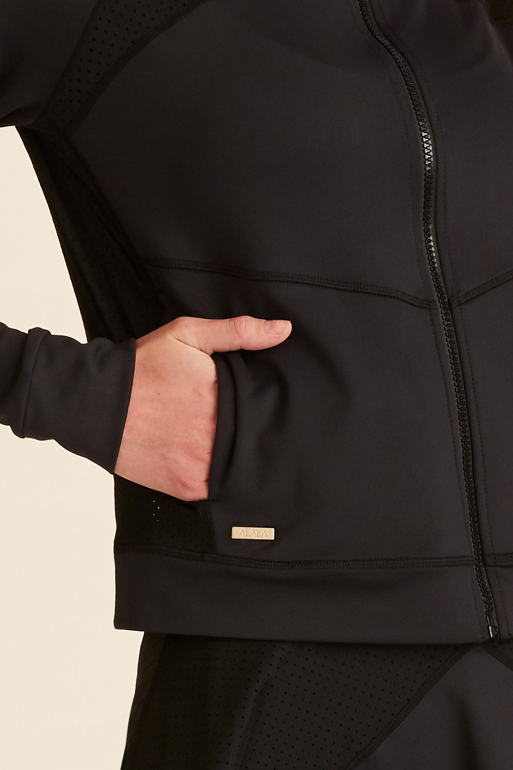 Black tennis jacket for women from Alala activewear