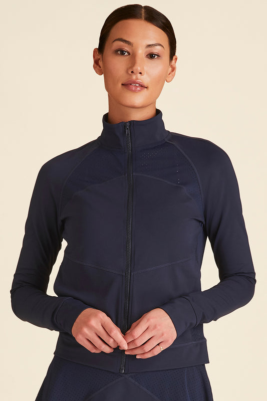 Navy tennis jacket for women from Alala activewear