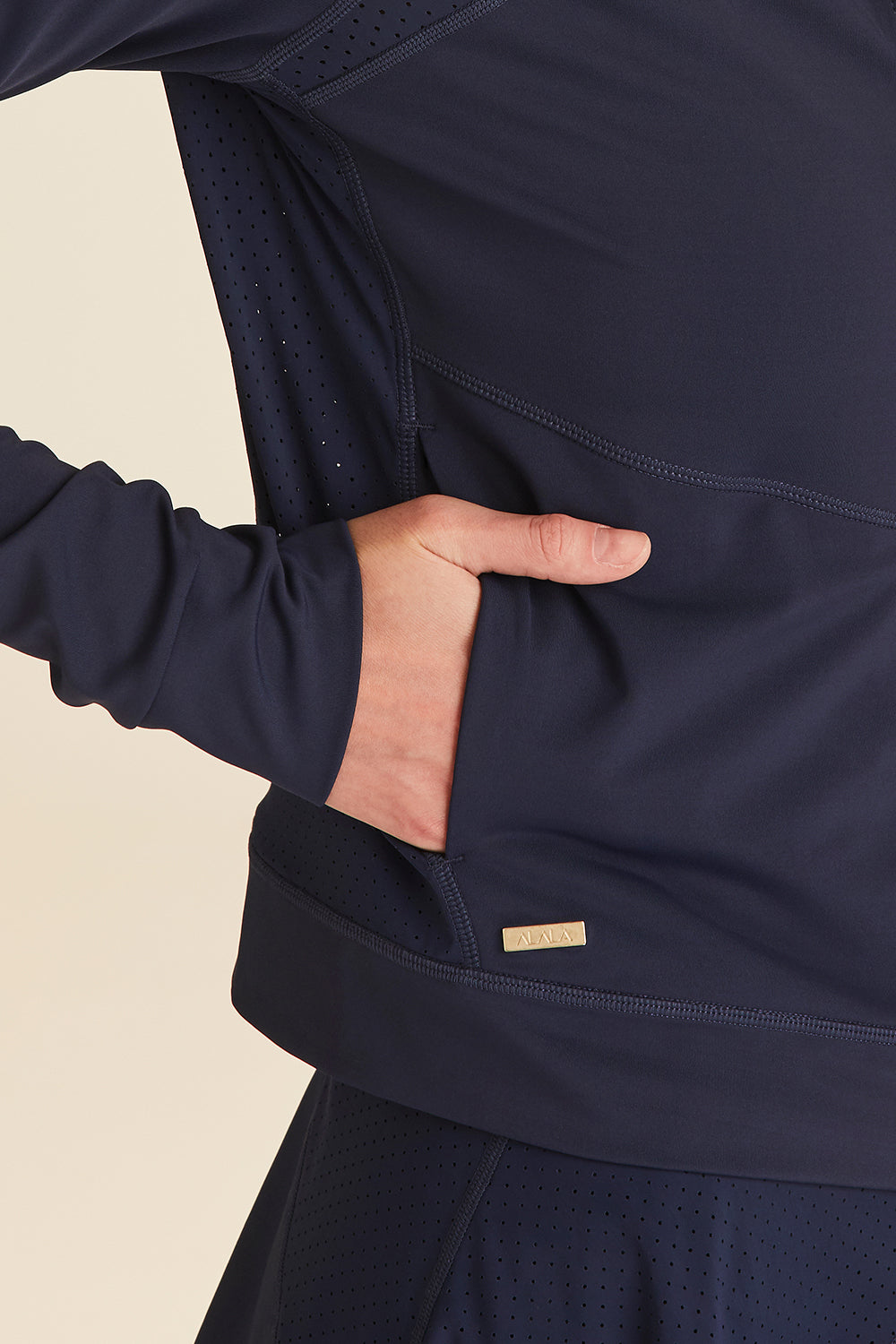 Navy tennis jacket for women from Alala activewear