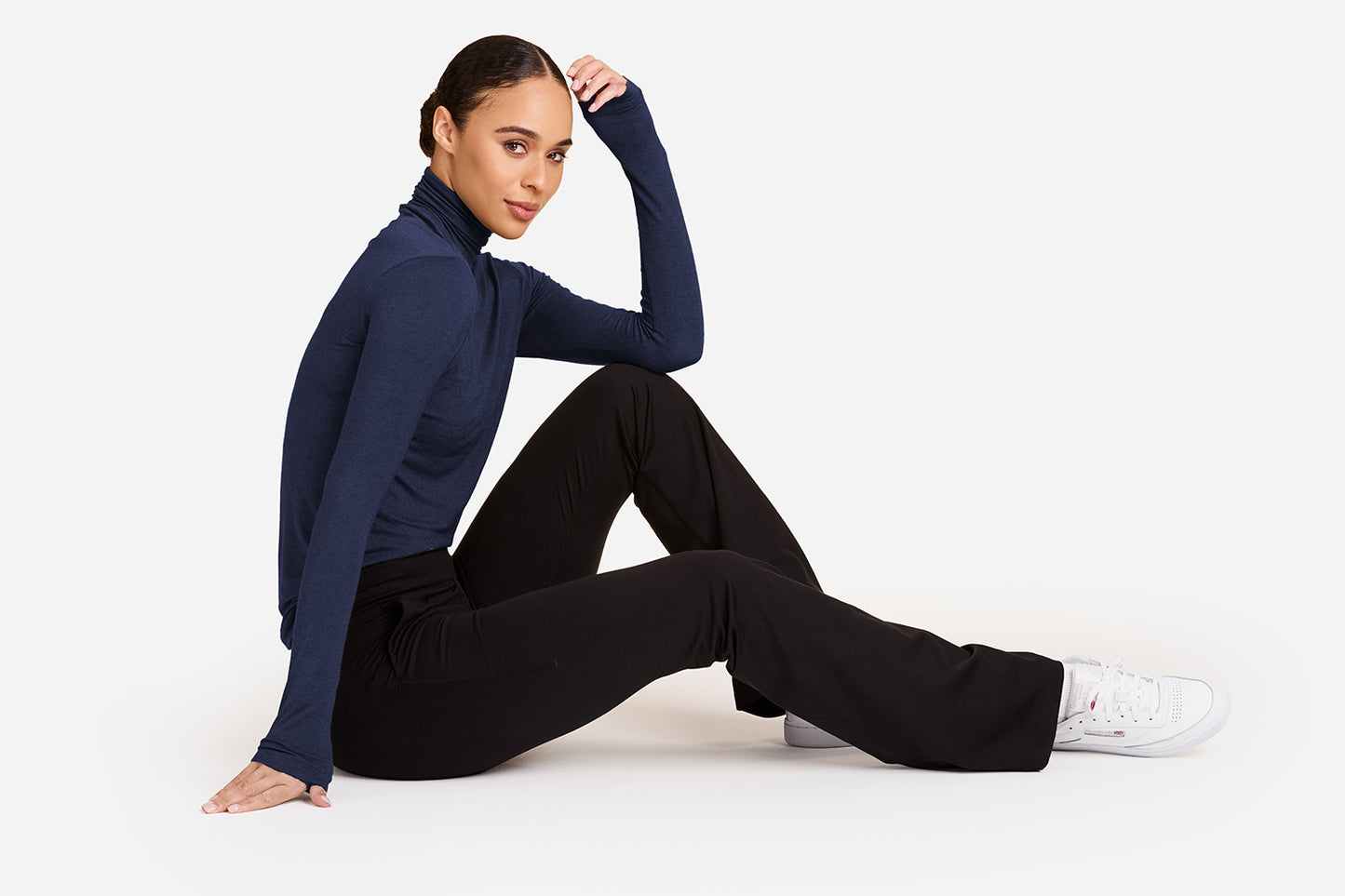 Alala washable cashmere turtleneck in navy