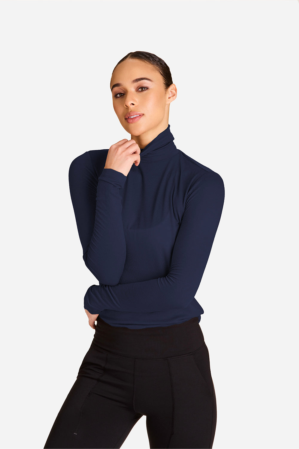 Alala washable cashmere turtleneck in navy