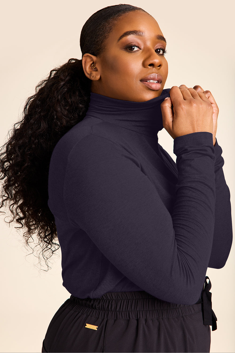 Alala washable cashmere turtleneck in navy