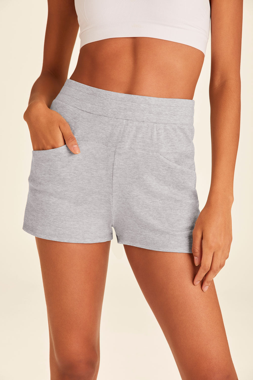 Alala Plie Short in Heather Grey