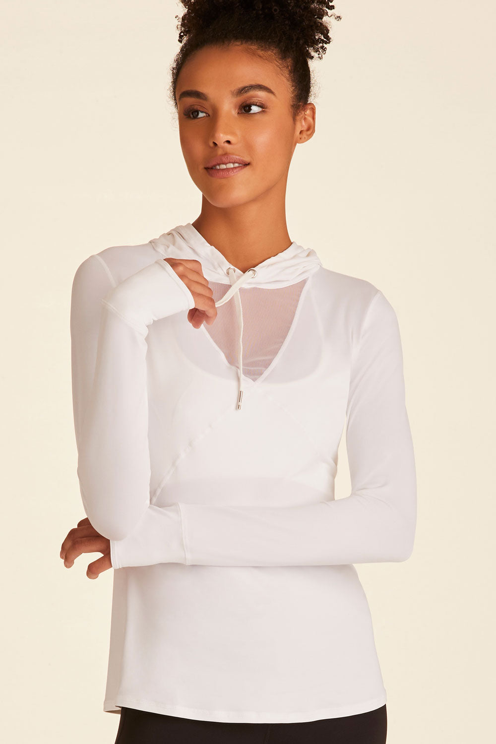Lids Utah Jazz Levelwear Women's Evian Cut Off Pullover Hoodie - White
