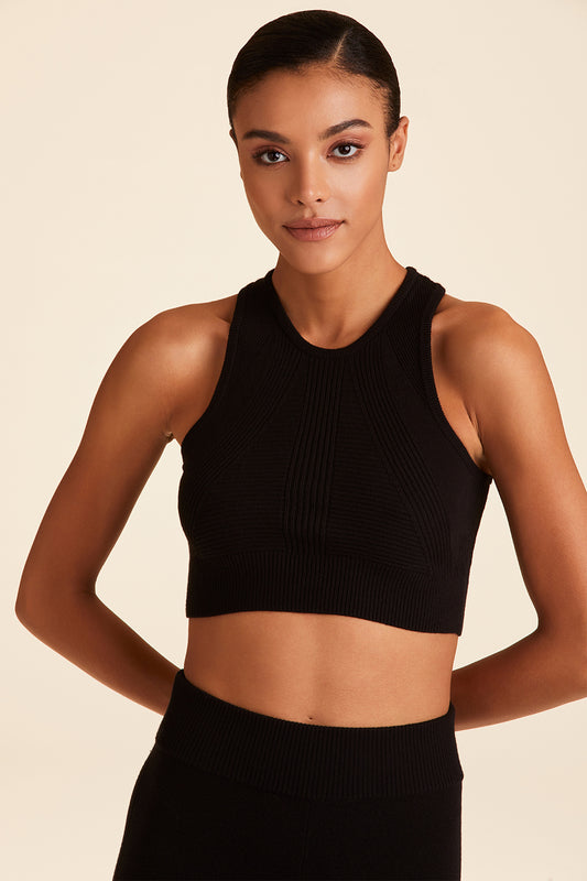 Alala cashmere tank top in black 