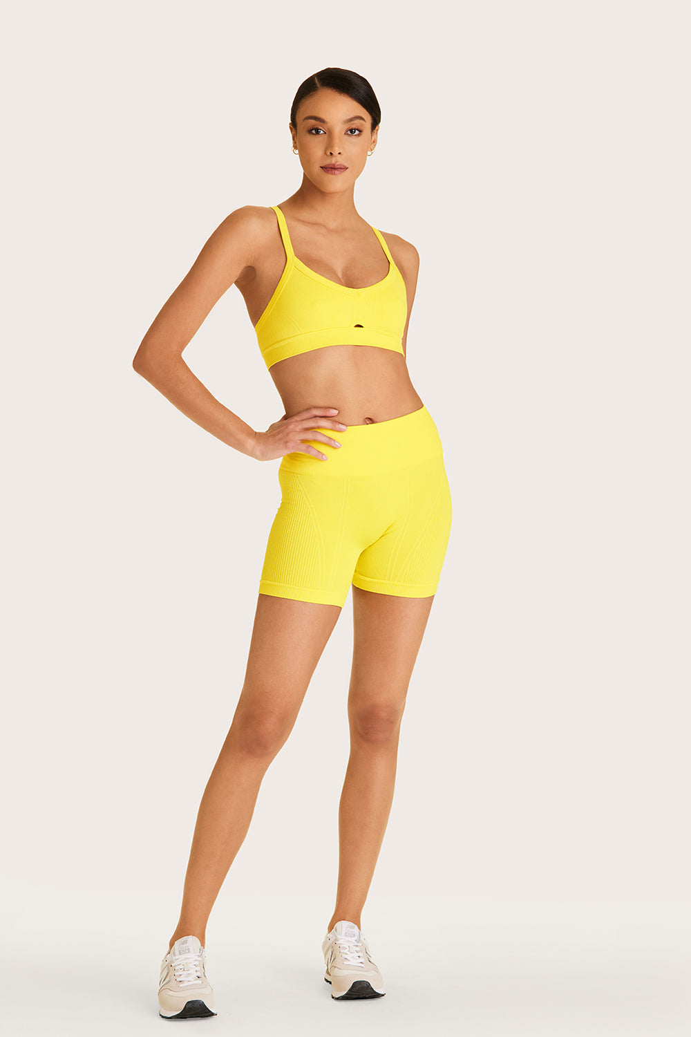 Alala women's Barre cami seamless bra in yellow