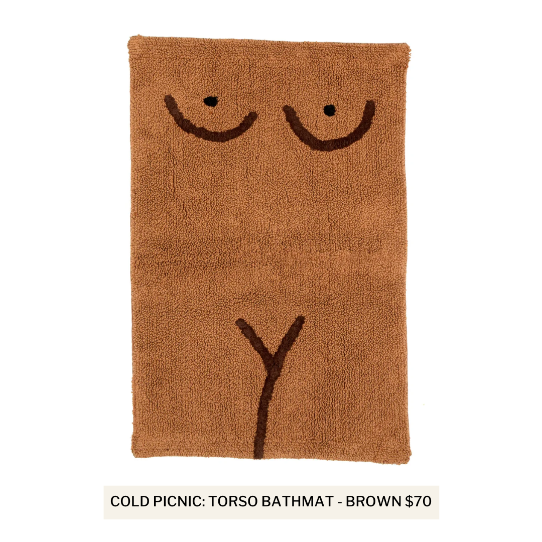 COLD PICNIC: TORSO BATHMAT - BROWN $70