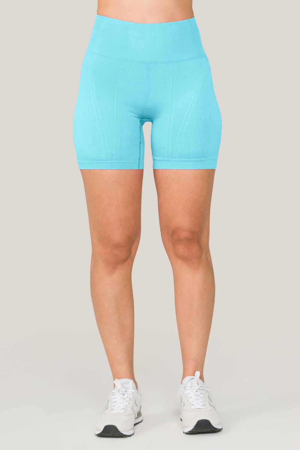 Alala women's seamless bike shorts in light blue